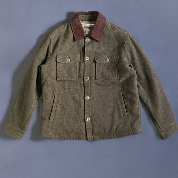 에디바우어 울 블렌드 코듀로이 칼라 헌팅자켓