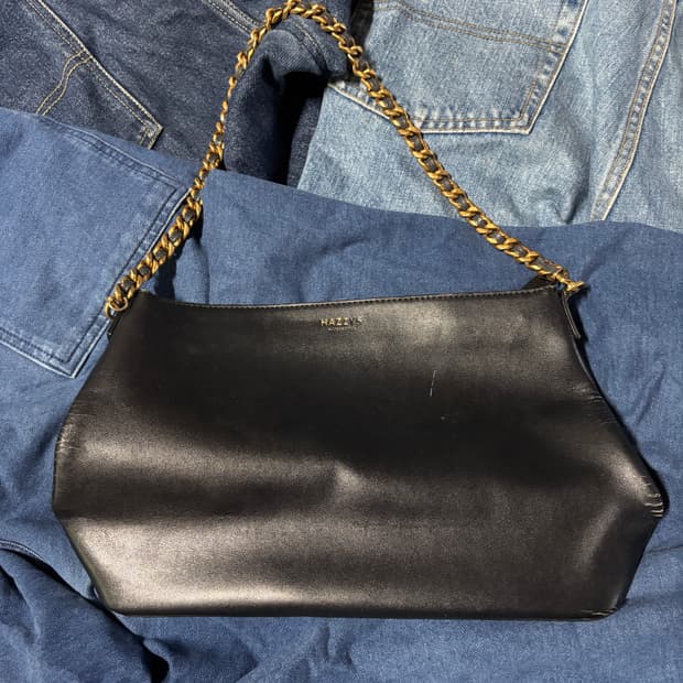 vintage hazzys leather shoulder bag