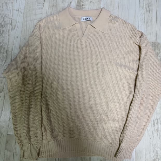 [S] 쿠어 COOR 카라넥 니트 베이지