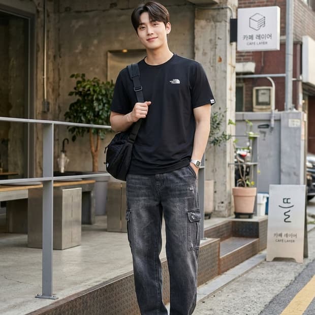 노스페이스 블랙 기능성 반팔 티셔츠