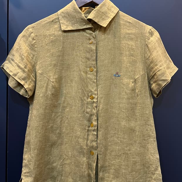 비비안 웨스트우드 레드라벨 린넨 반팔 셔츠