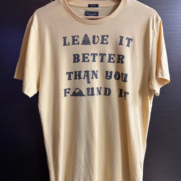 아베크롬비 옐로 티셔츠