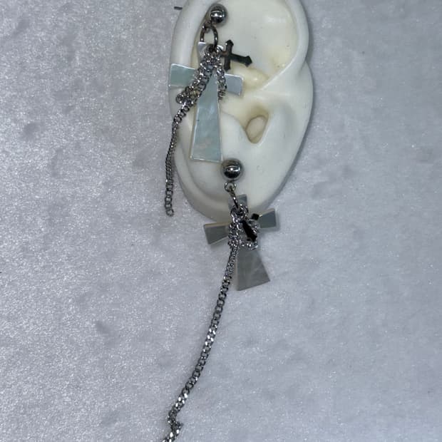 cross earring by PJM