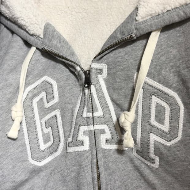갭 양털 후드집업