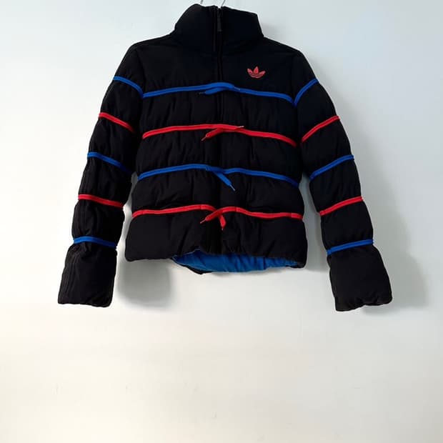 ADIDAS shoelace detail padded jacket 