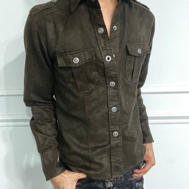 Deep Khaki Y2K Mood Jacket