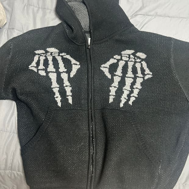 노매뉴얼 니트 후드집업