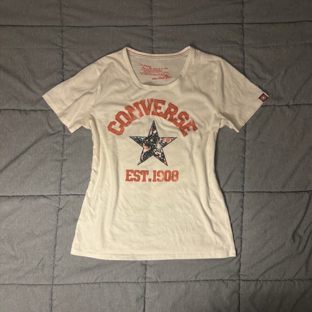 컨버스 올스타 반팔 티셔츠 모리걸 하구미 y2k