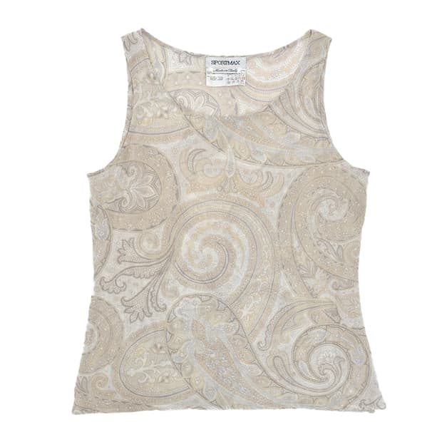 Sportmax Paisley Sheer Tank Top/ 42