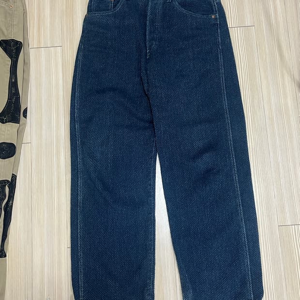 키바타 RTW 002 One Washed Sashiko 사시코 팬츠