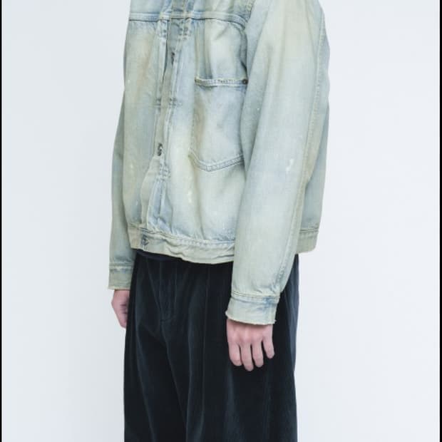 A.presse 1st type denim jacket bleach