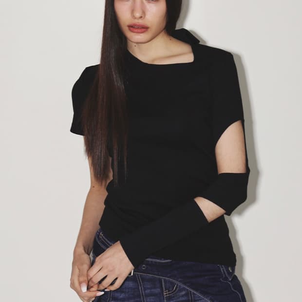 NYXX 비대칭 티셔츠 새상품