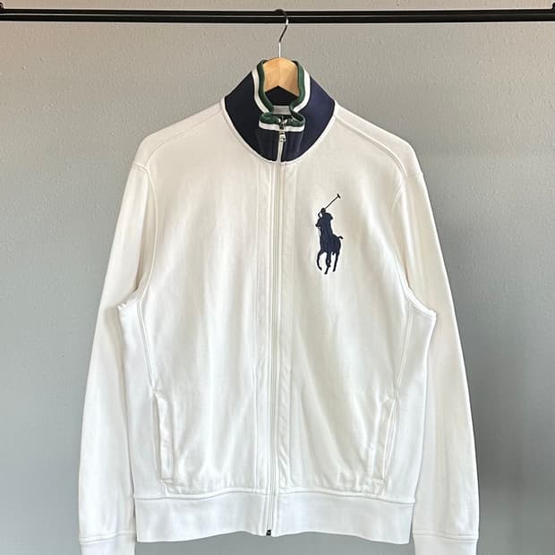 [L]폴로 랄프로렌 빅포니 화이트 코튼 집업