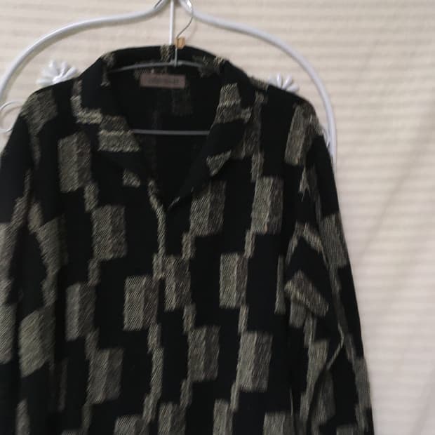 빈티지 블랙 블럭 니트 y2k 스트릿 갸루 펑키 일본빈티지637 