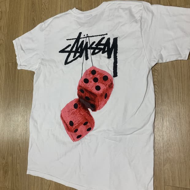 L) Stussy 스투시 퍼지 다이스 반팔티