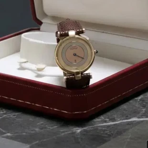 까르띠에 머스트 방돔(뱅돔 vendome) 버메일 트리니티 빈티지  시계