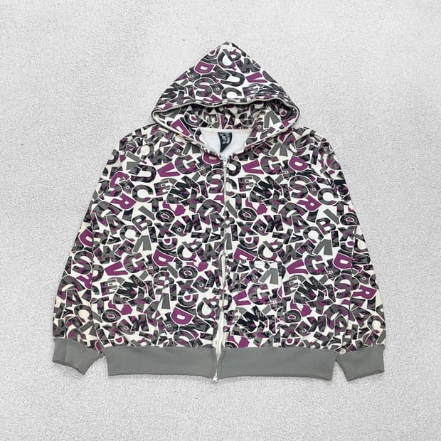 빌리어네어보이즈클럽 BBC 덕 카모 풀 후드집업