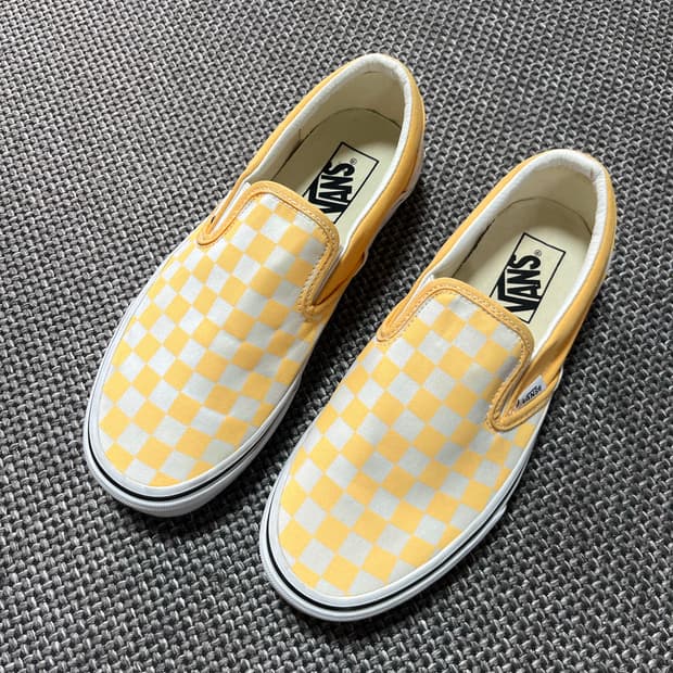 반스 슬립온 옐로우 체커보드 245