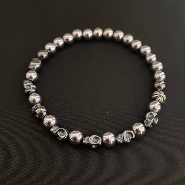 스컬 헤마타이트 팔찌