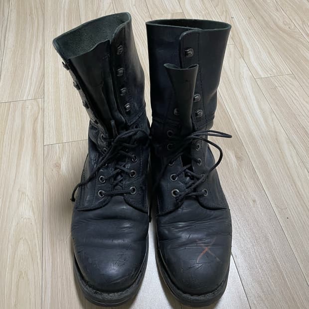 vintage german army black boots