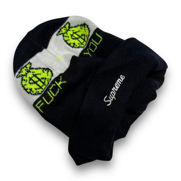 슈프림 Fxck You 머니 로고 비니