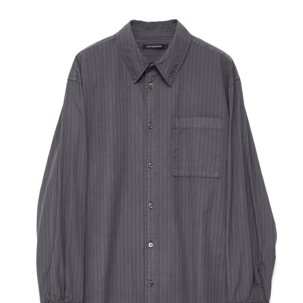 해칭룸 뮤지엄 셔츠 스트라이프  다이드 블루차콜