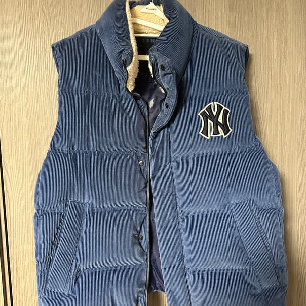 mlb 코듀로이 패딩조끼