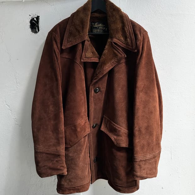 80's 빈티지 Sears 시어스 시어링 레더 스웨이드 코트