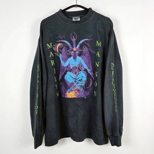(rep) 빈티지 마를린맨슨 롱슬리브 gn