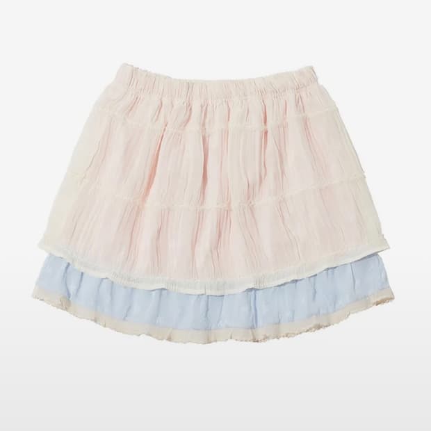 더뮤지엄비지터 레이어드 스커트