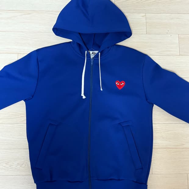 꼼데가르송 후드집업 블루