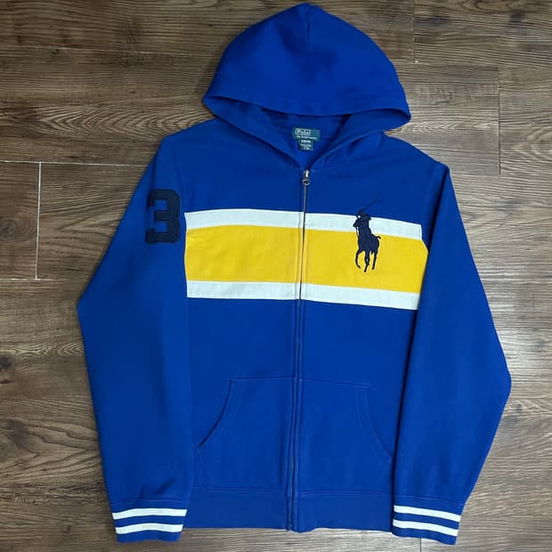 폴로 랄프로렌 빅포니 후드집업 블루 95