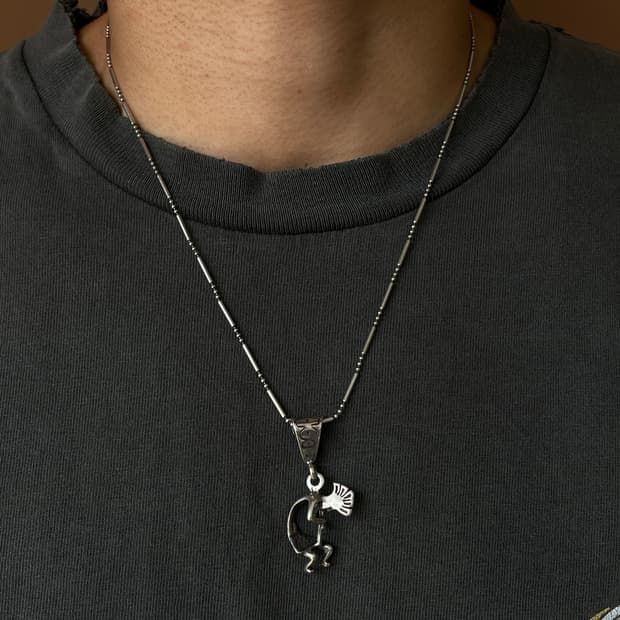 Vintage 925 Silver Kokopelli Necklace