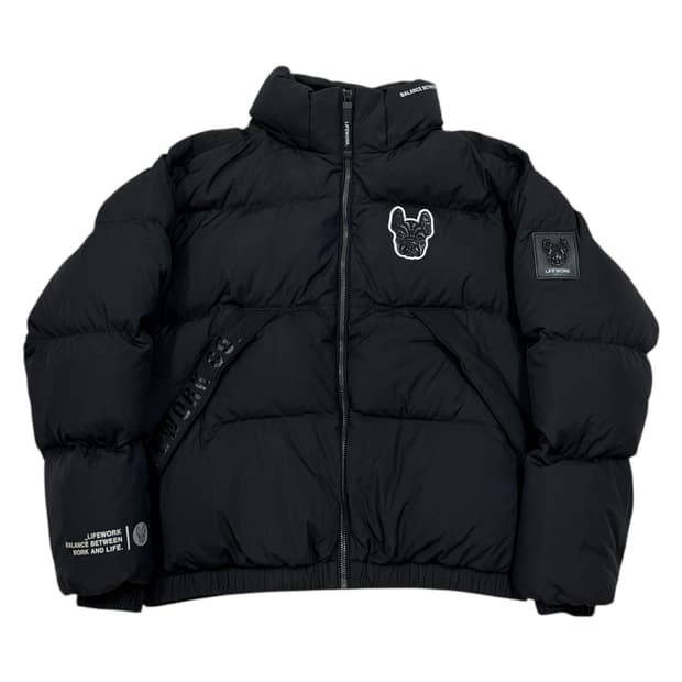 라이프워크 여성 알로바 헤비 숏 다운 패딩 자켓 블랙