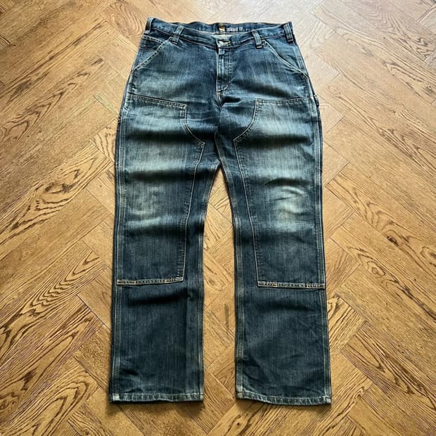 [36]칼하트 USA 빈티지 워싱 더블니 워크 데님 팬츠