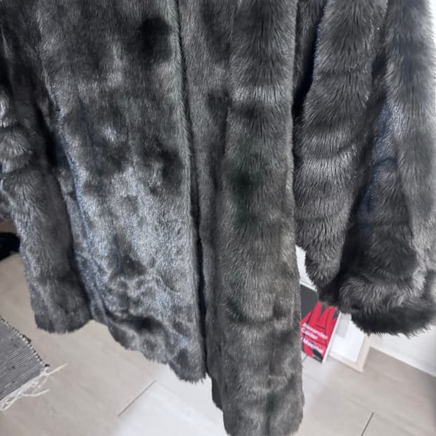 90s paris vintage fur gray 38