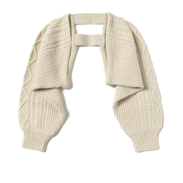 레이빔즈 케이블 니트 볼레로