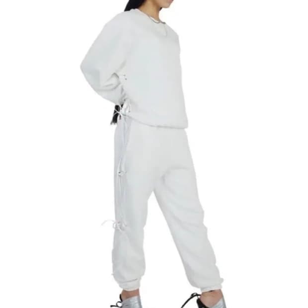 604SERVICE 604서비스 레더스트링 조거 팬츠