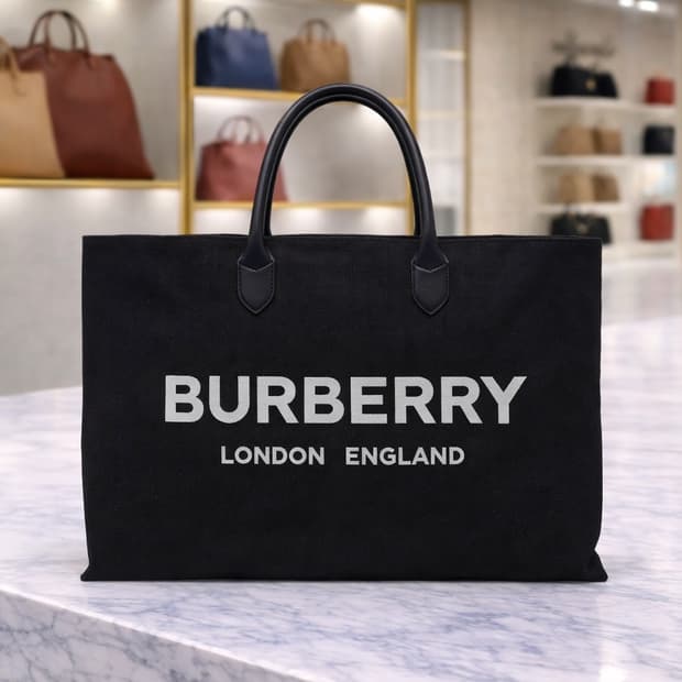 [S급] 버버리 코튼 블렌드 토트백 판매합니다!!!
