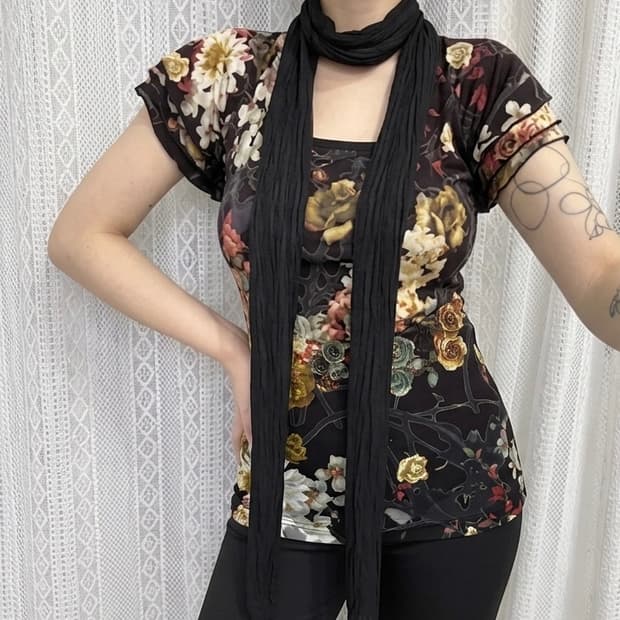 Just Cavalli Floral Print Top
