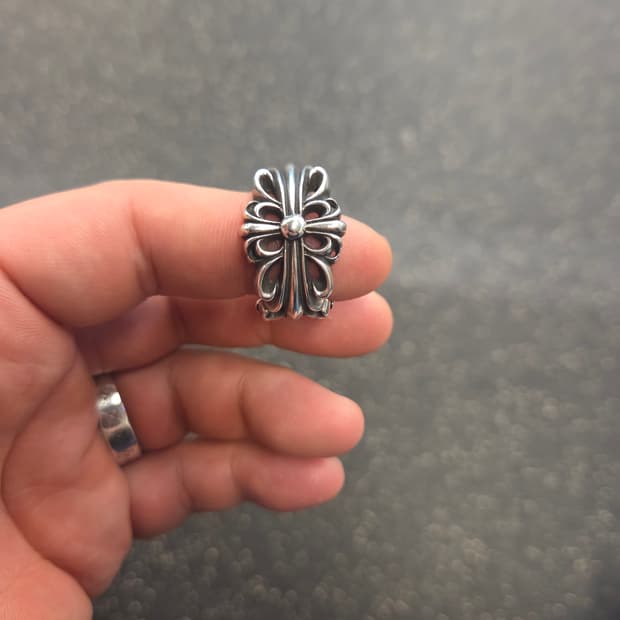 정품 크롬하츠 더블 플로랄링