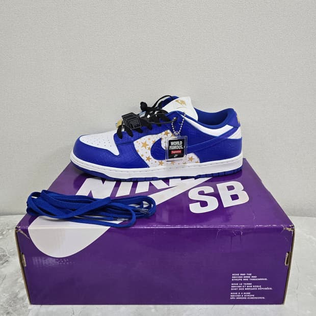 새상품 나이키 x 슈프림 덩크 하이퍼 블루 285사이즈 판매