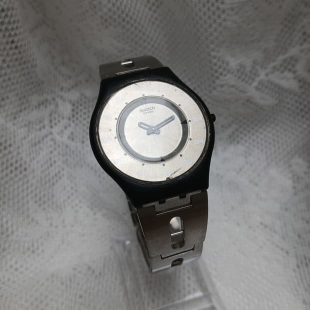 90s 빈티지 스와치 skin 쿼츠 시계