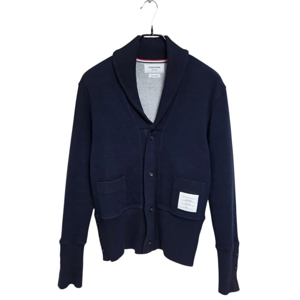 톰브라운 숄카라 코튼 가디건