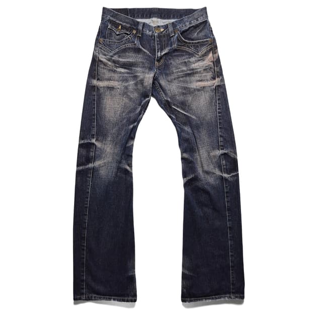 [32] JPN rattle trap 빈티지 세미부츠컷 데님팬츠