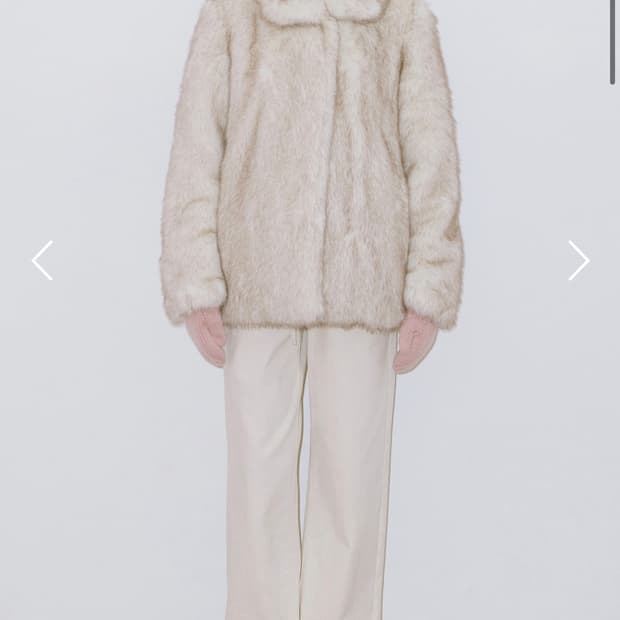 시눈 Heavy Mix Fur Jacket 아이보리