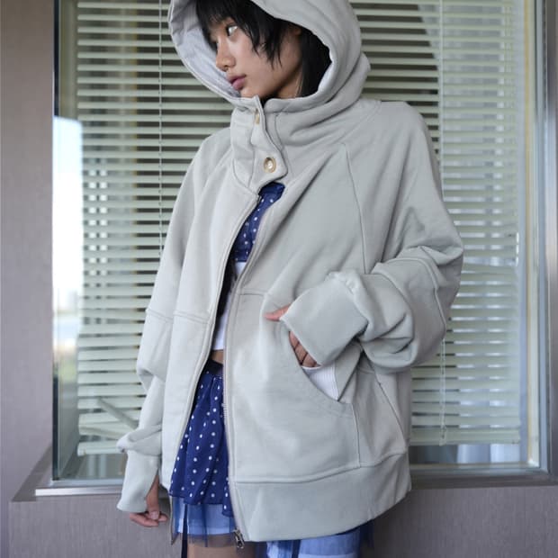 베이비랩 eggshell hoodie jk in sage green