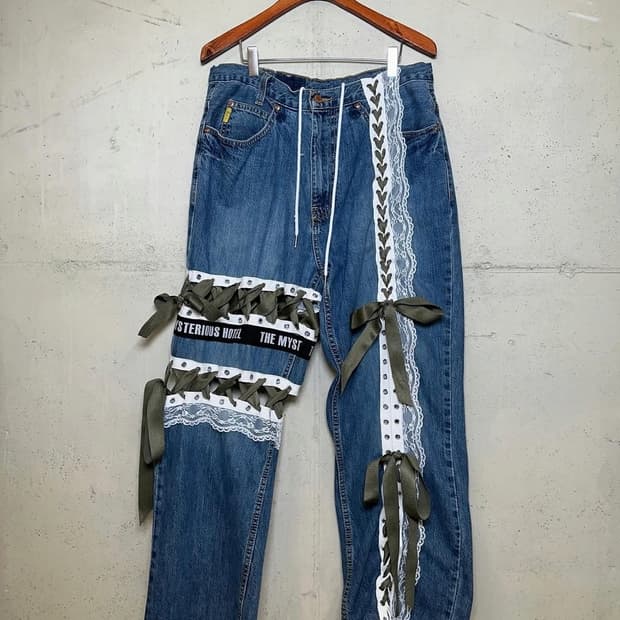 더미스테리어스호텔 커스텀 웨딩 데님팬츠