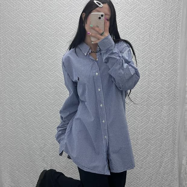폴로 랄프로렌 모던 캐주얼 깅엄 체크 셔츠 XL C07130