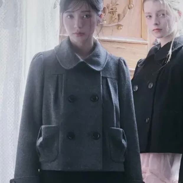 레이즈미야 숏 코트 블랙 m